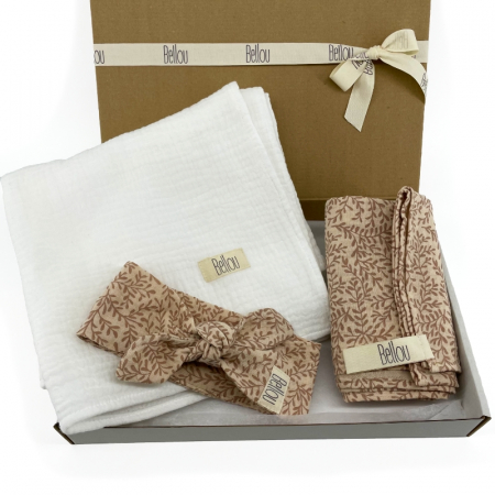 Set Flower Power Light Beige Leaves